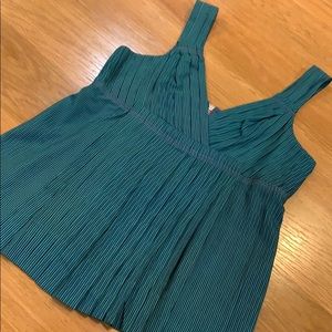 Marc Jacobs Stripe V-Neck Pleat Blouse Tank top L